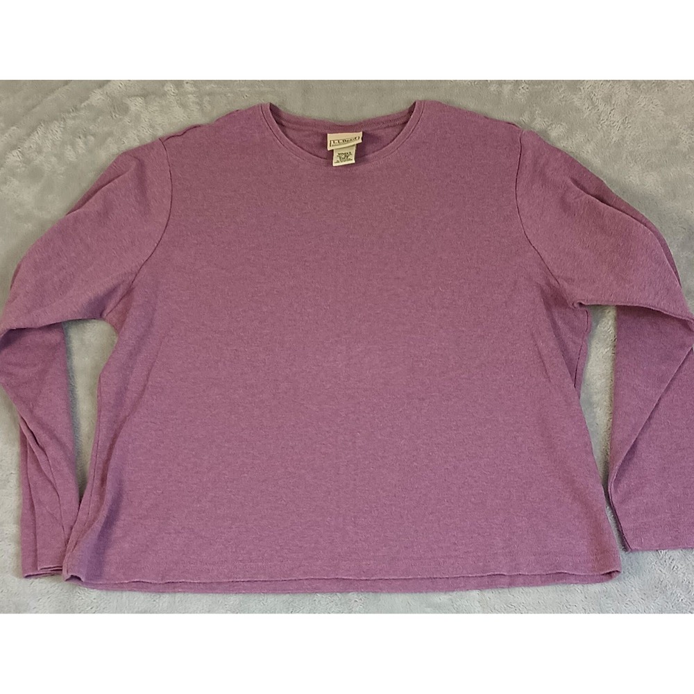 Women's L.L. Bean soft cotton long sleeve tee, size XL